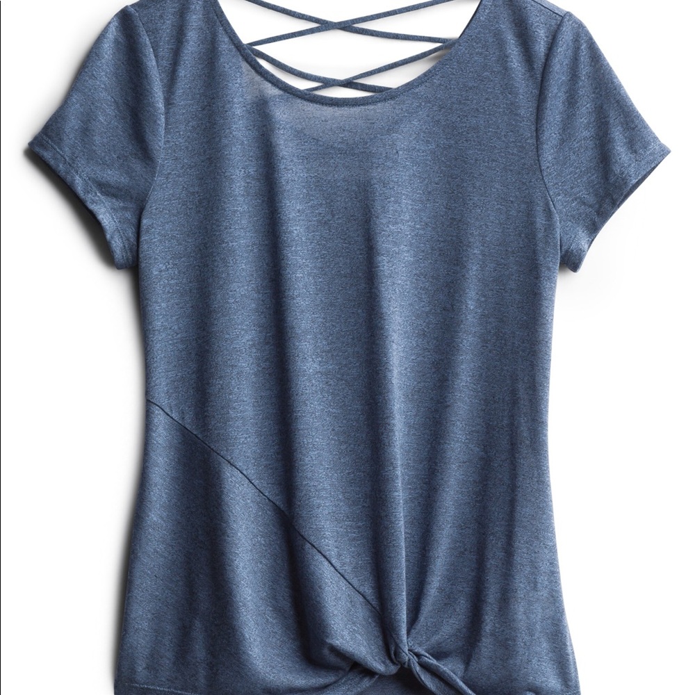 Fortune + ivy Bryce Twist Hem Back Detail Knit Top